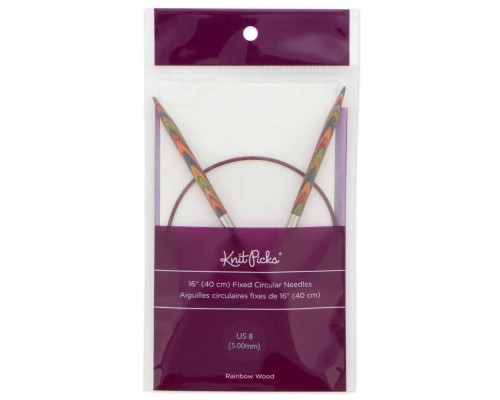 Knitpicks 16"(40cm) Rainbow Wood Circular Knitting Needle 
