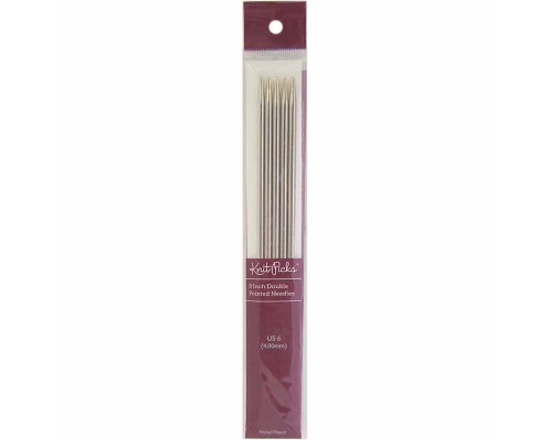 Knitpicks 8"(20cm) Nickel Plated Double Point Needle