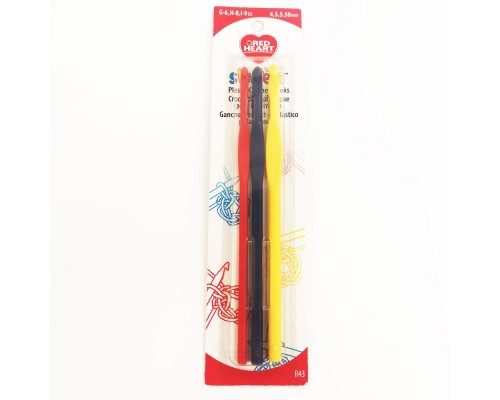 Red Heart Plastic Crochet Hook For Children all size - CLEARANCE